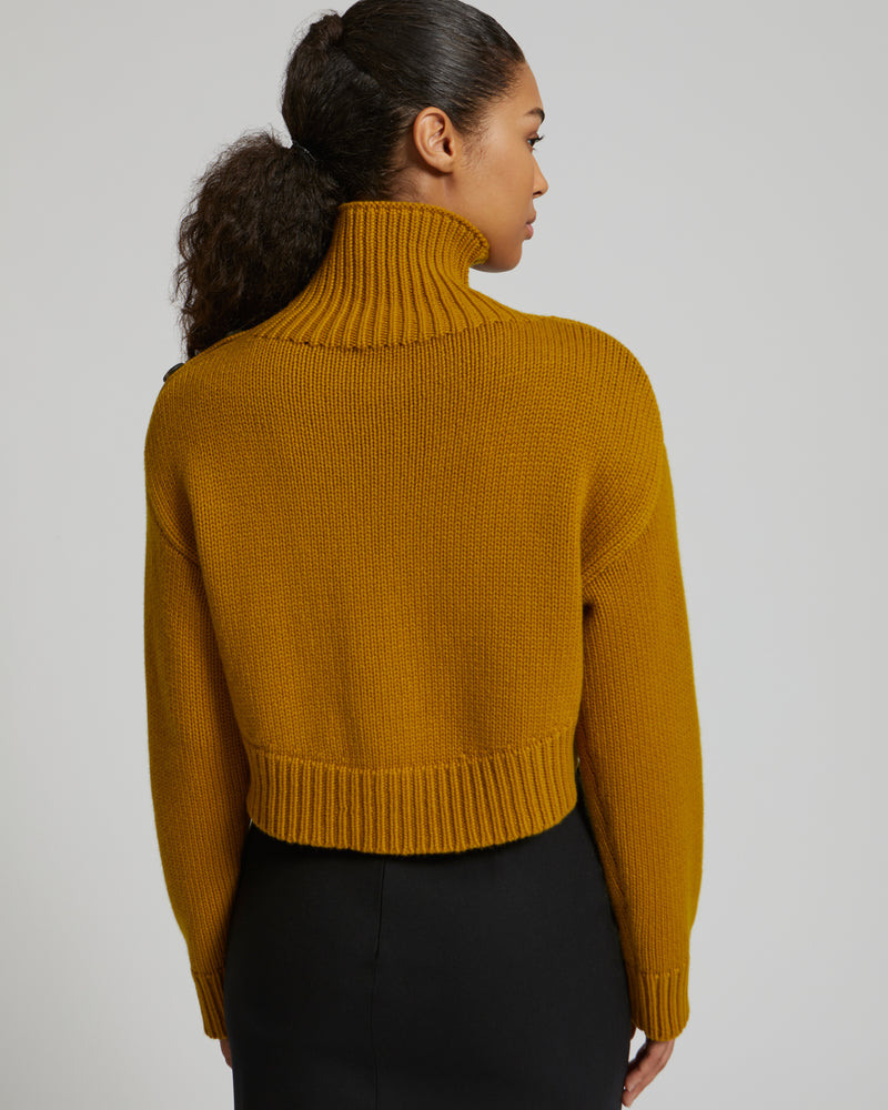 Cropped knit jumper
