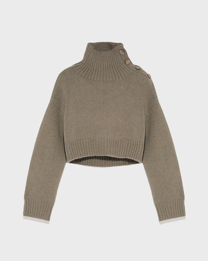 Cropped knit jumper-Yves Salomon-Winter sale & boxing day