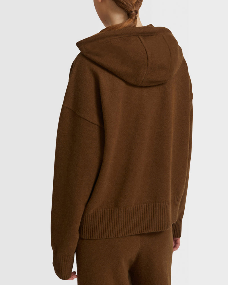 Knitted hoodie
