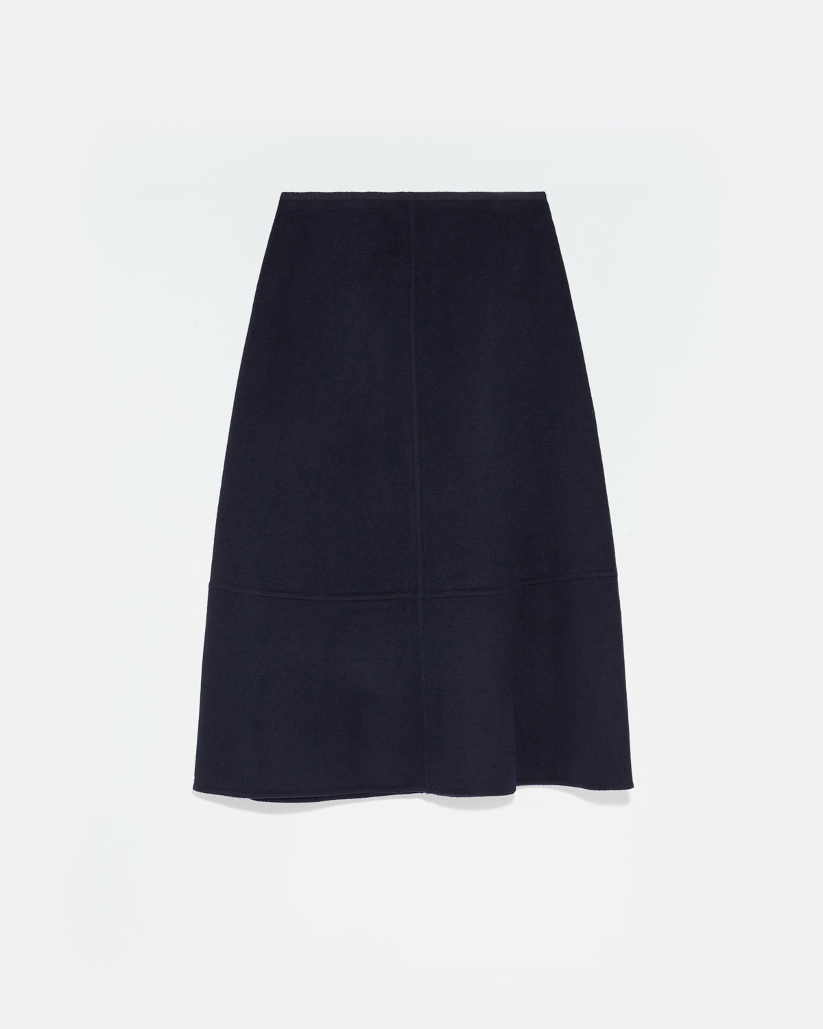 Midi skirt in cashmere wool navy Yves Salomon