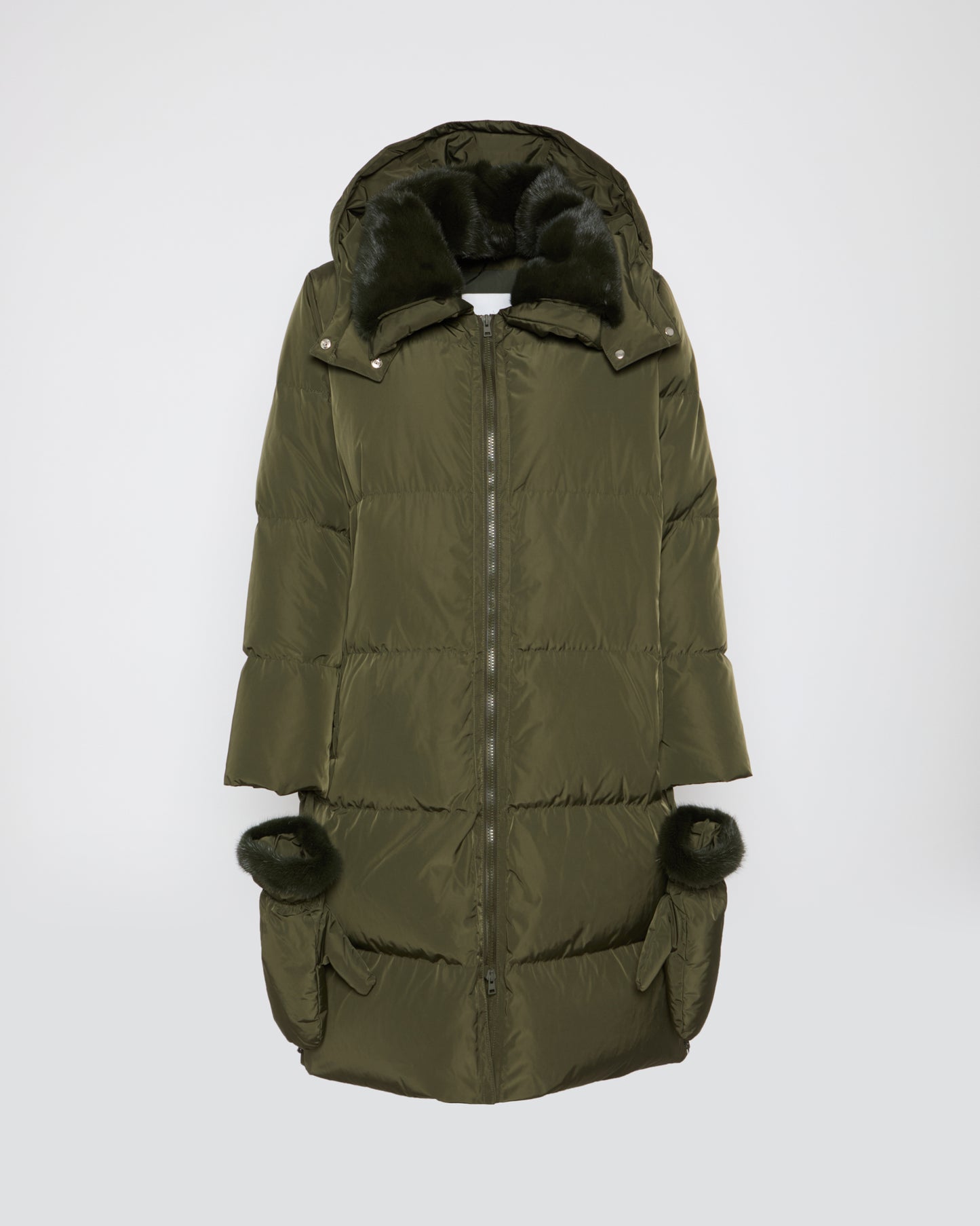 Winter sale & boxing day  -Long belted down jacket in technical fabric