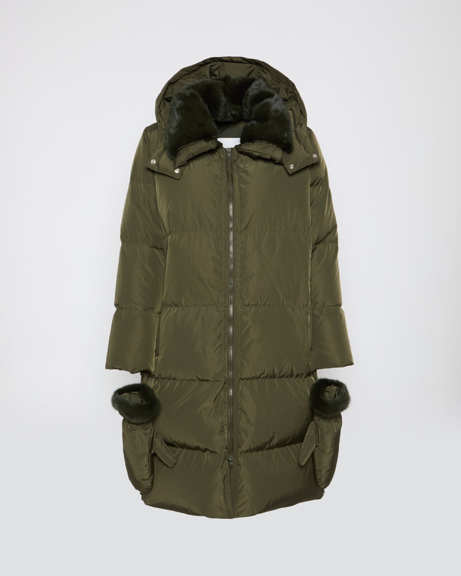 Winter sale & boxing day  -Long belted down jacket in technical fabric