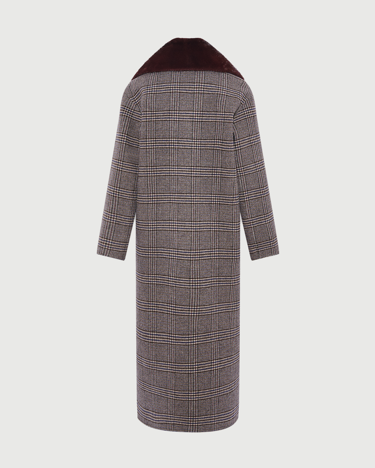 CARRY OVER : Long cashmere wool coat with mink fur collar - Yves Salomon - New Fall Winter Collection