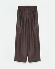 Cargo trousers in lamb leather