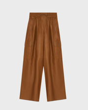 Leather cargo trousers