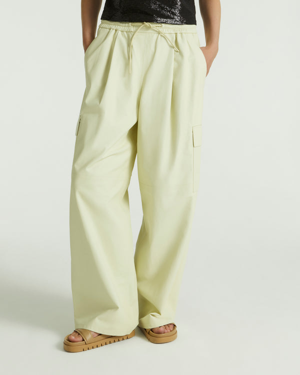 Leather cargo trousers - 
lemonade