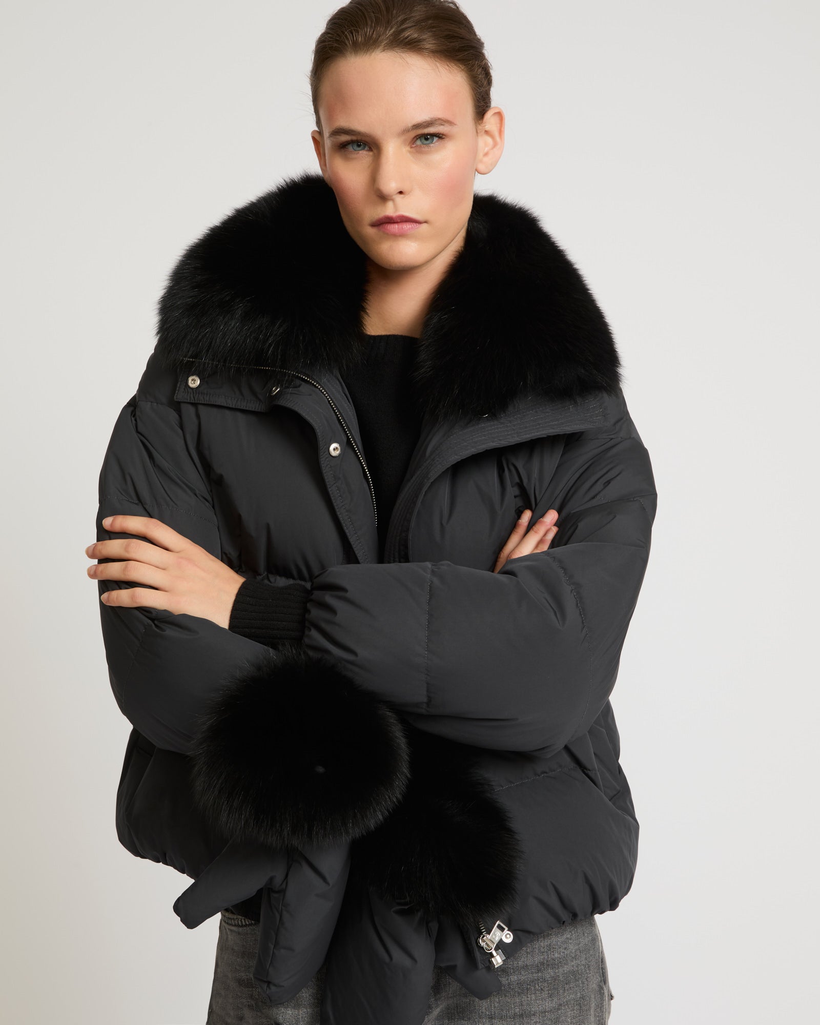 Short down jacket women's outlet