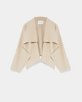 Cropped jacket in cashmere wool