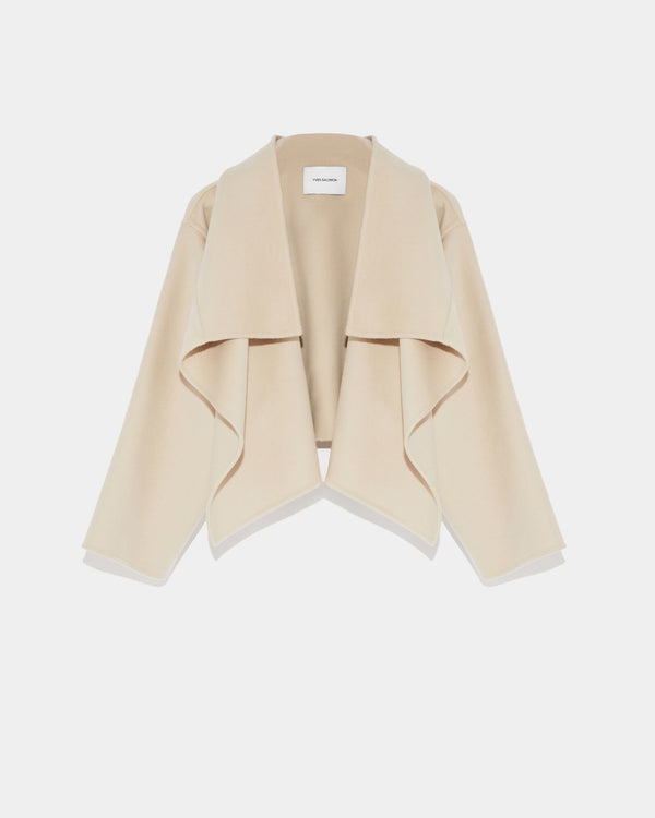 Cropped jacket in cashemere - Yves Salomon