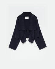 Cropped jacket in cashmere wool
