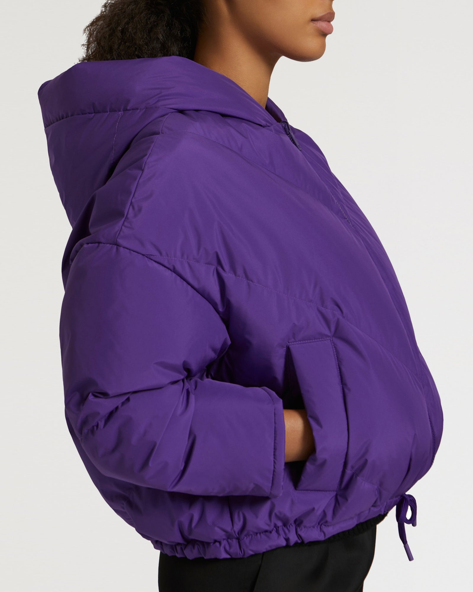 Reversible oversized down jacket waterproof technical fabric-Yves Salomon-Winter sale & boxing day