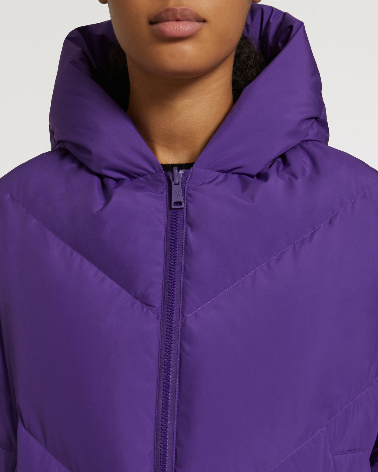 Reversible oversized down jacket waterproof technical fabric-Yves Salomon-Winter sale & boxing day