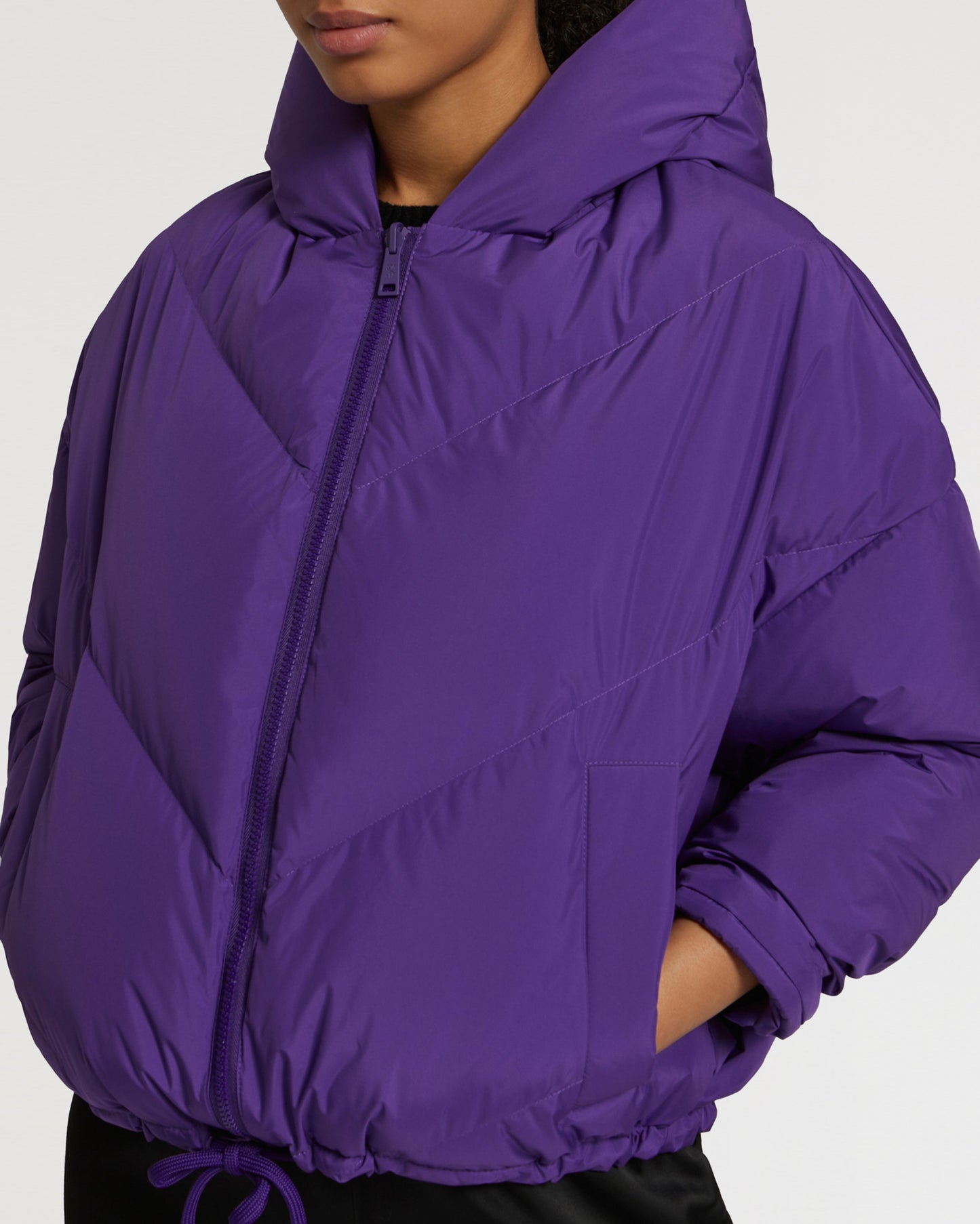 Reversible oversized down jacket waterproof technical fabric-Yves Salomon-Winter sale & boxing day
