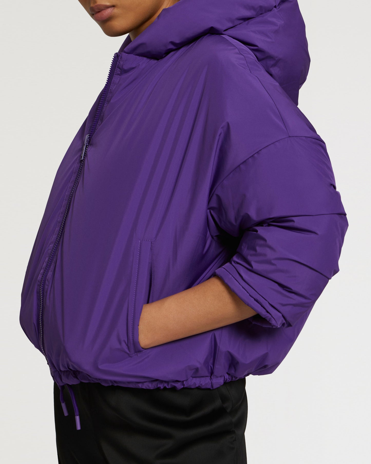 Reversible oversized down jacket waterproof technical fabric-Yves Salomon-Winter sale & boxing day