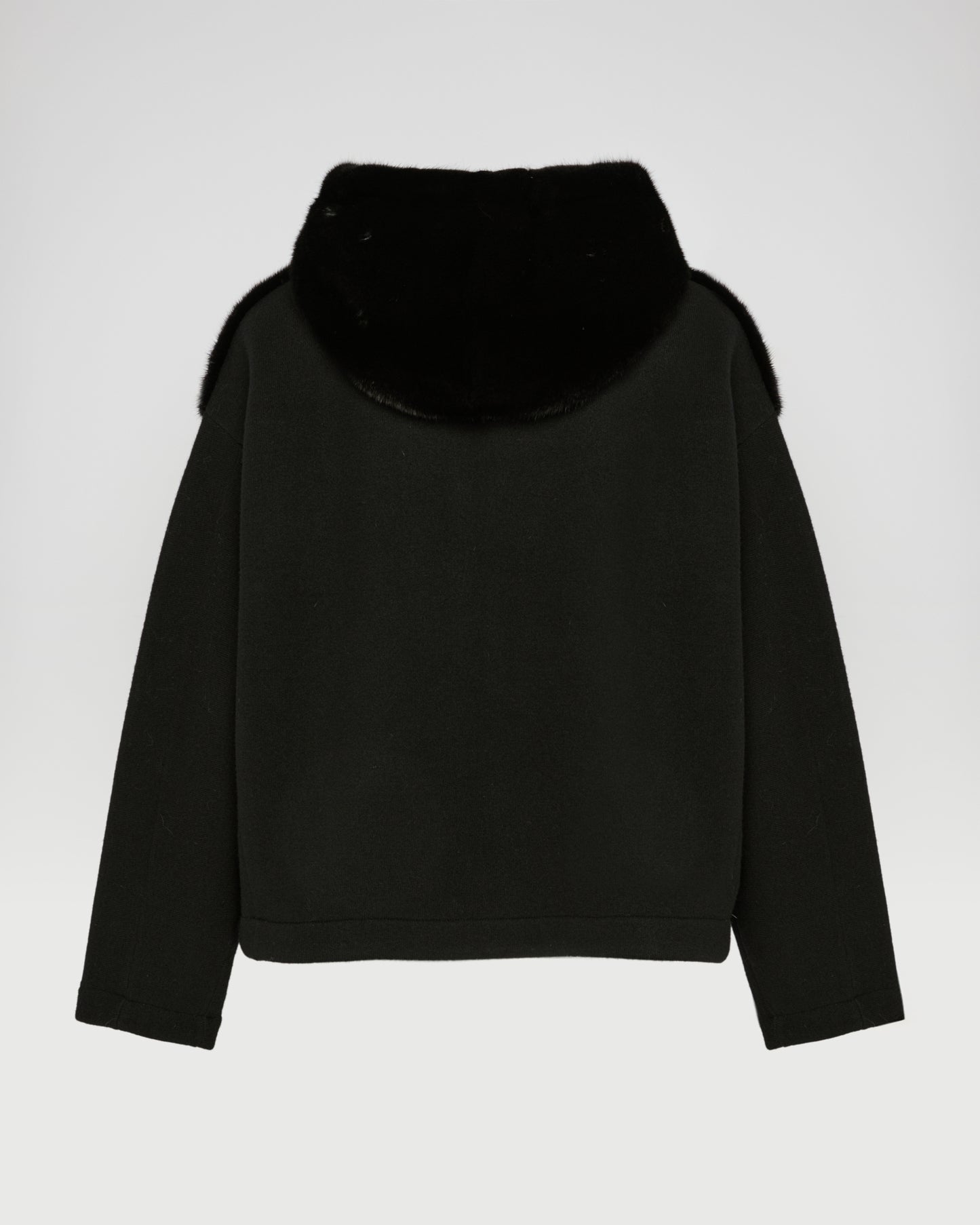 Reversible Hooded Jacket in Mink and Technical Fabric -Yves Salomon