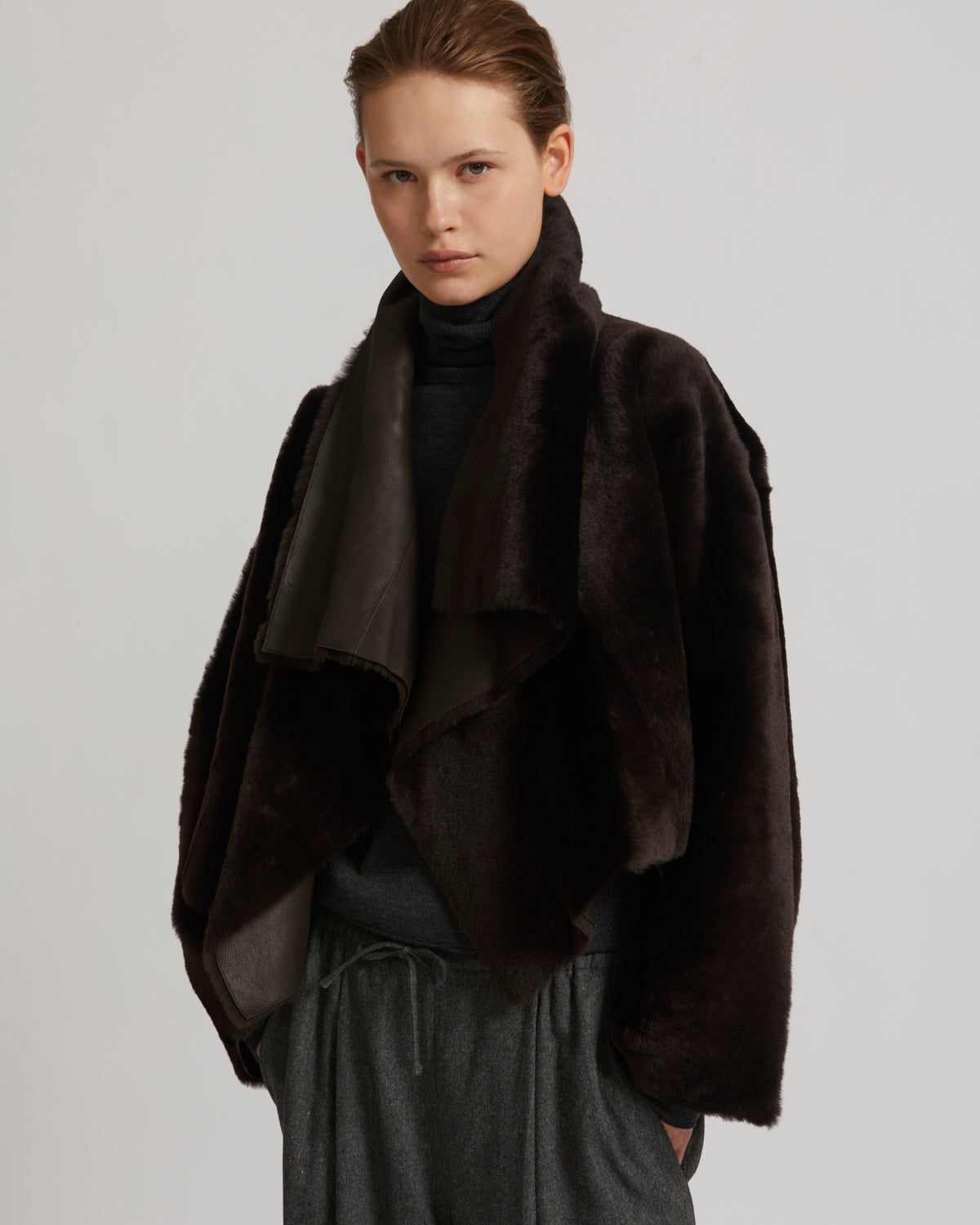 Short jacket in shearling -Yves Salomon