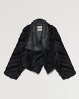 Short merino draped jacket