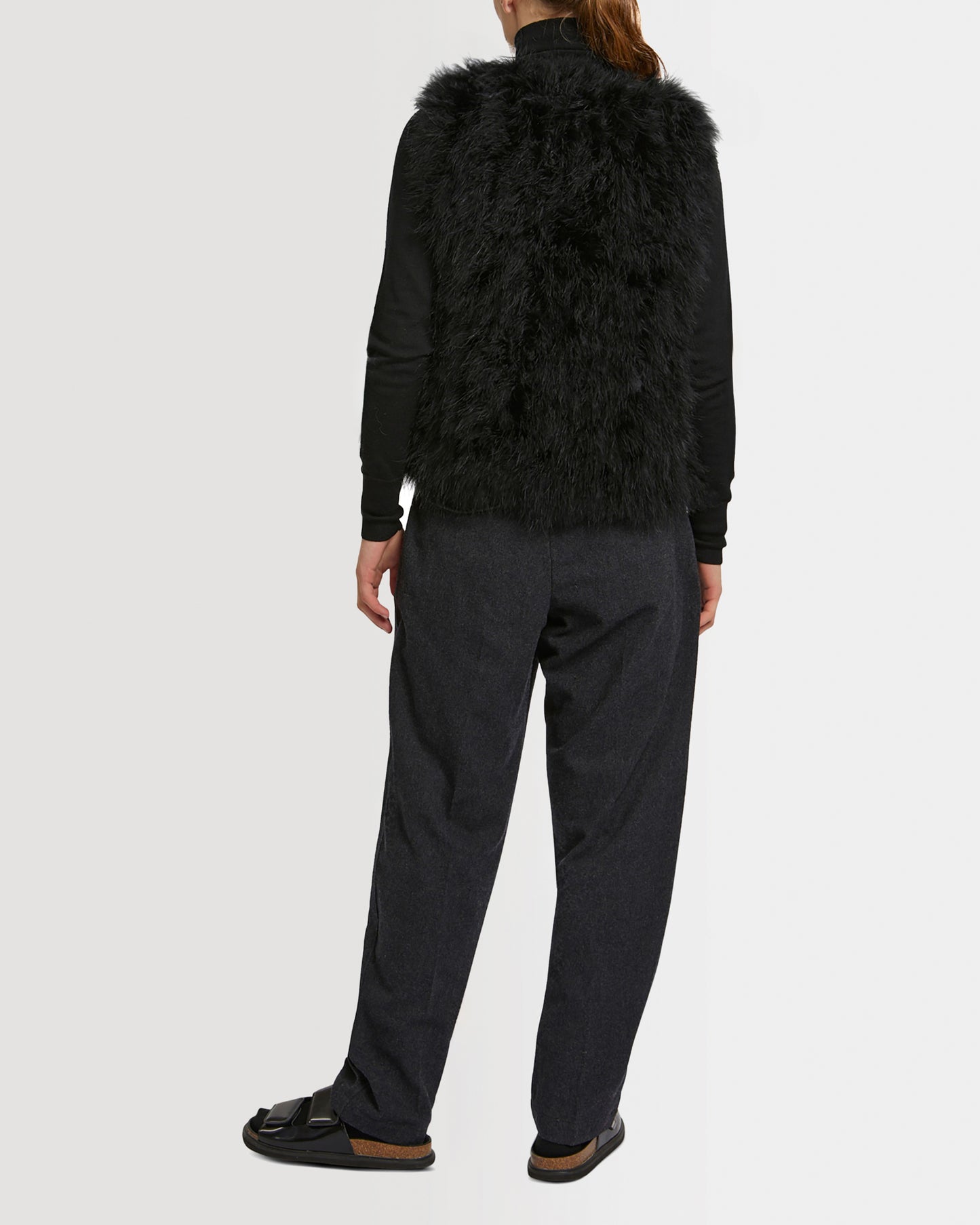 Long feather gilet