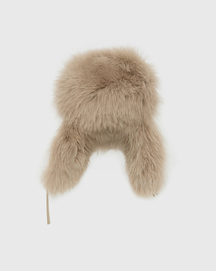 Technical fabric ushanka with fox fur -Yves Salomon