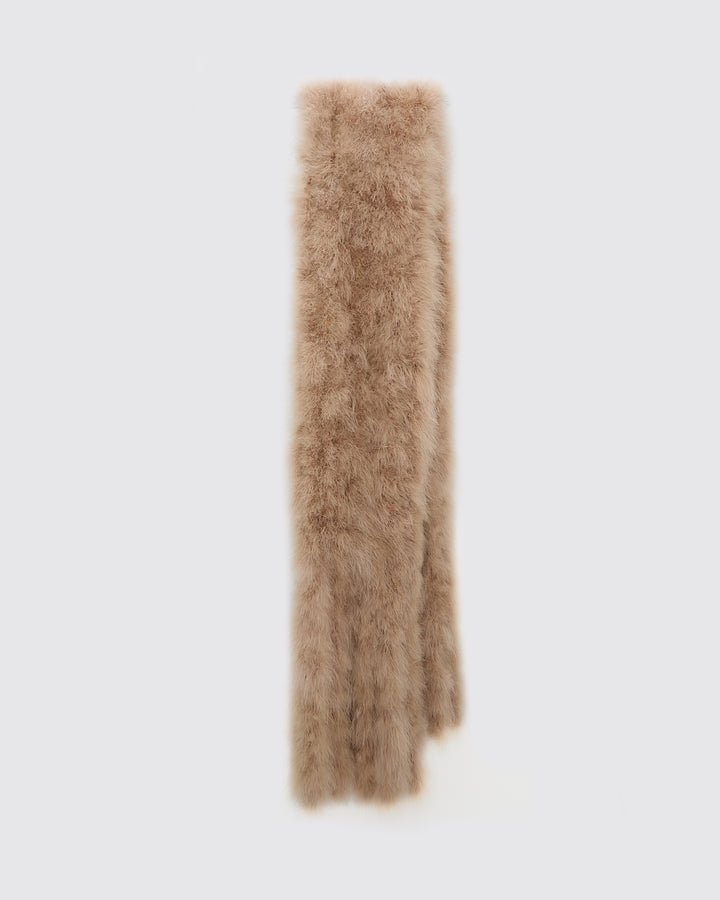 Maxi feather fringe scarf
