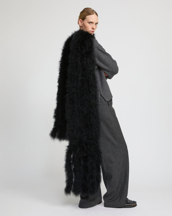 Maxi feather fringe scarf