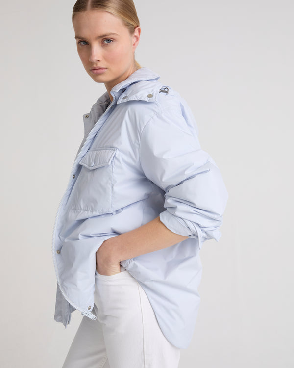 Ultra-light down overshirt - blue - Yves Salomon
