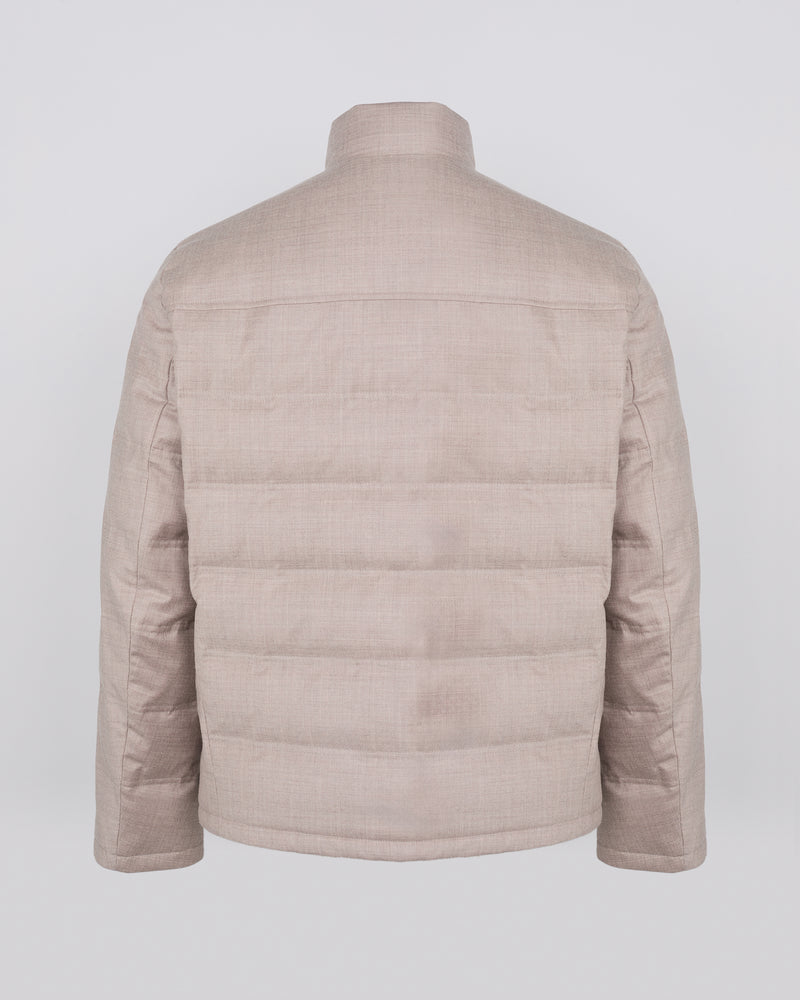 Loro Piana wool-silk fabric down jacket