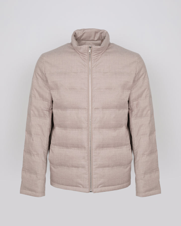 Loro Piana wool-silk fabric down jacket