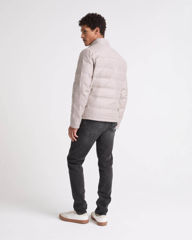 Loro Piana wool-silk fabric down jacket