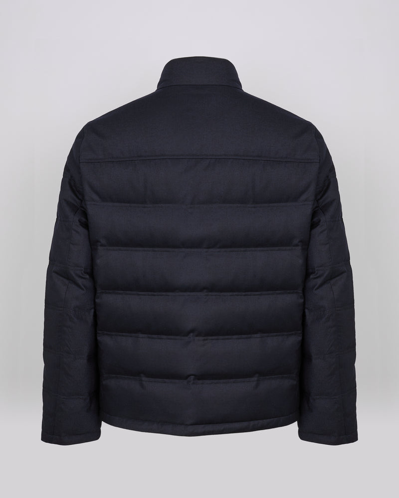 Loro Piana wool-silk fabric down jacket
