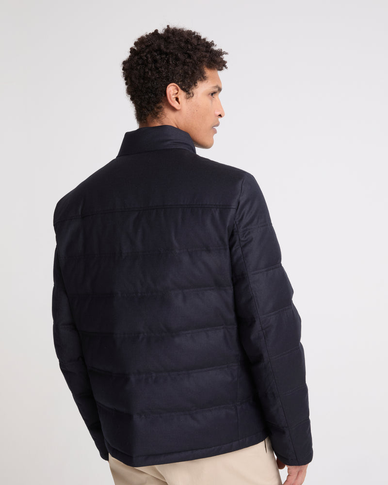 Loro Piana wool-silk fabric down jacket