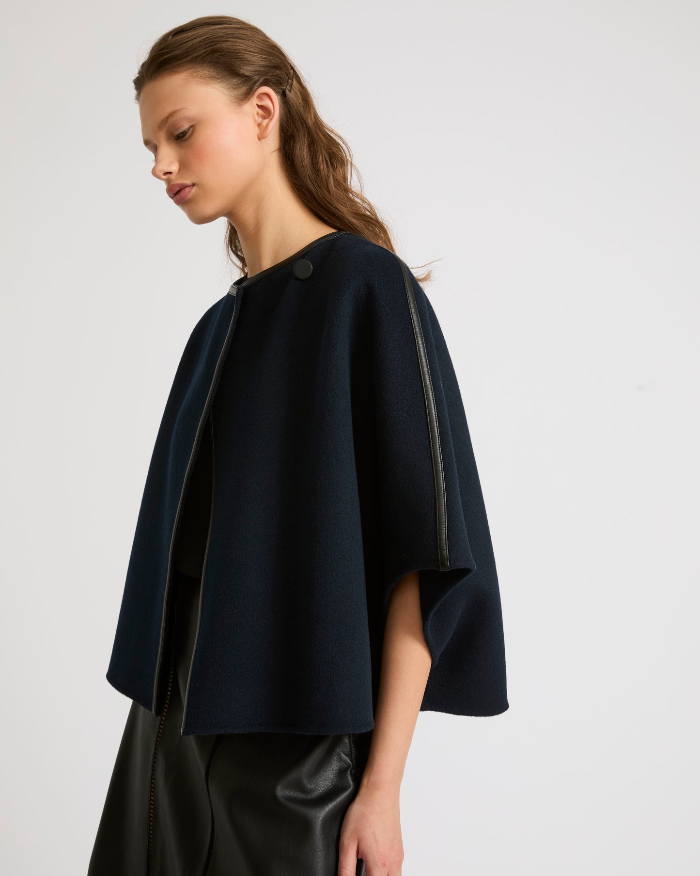 Winter sale & boxing day  -Short double-sided wool-blend cape