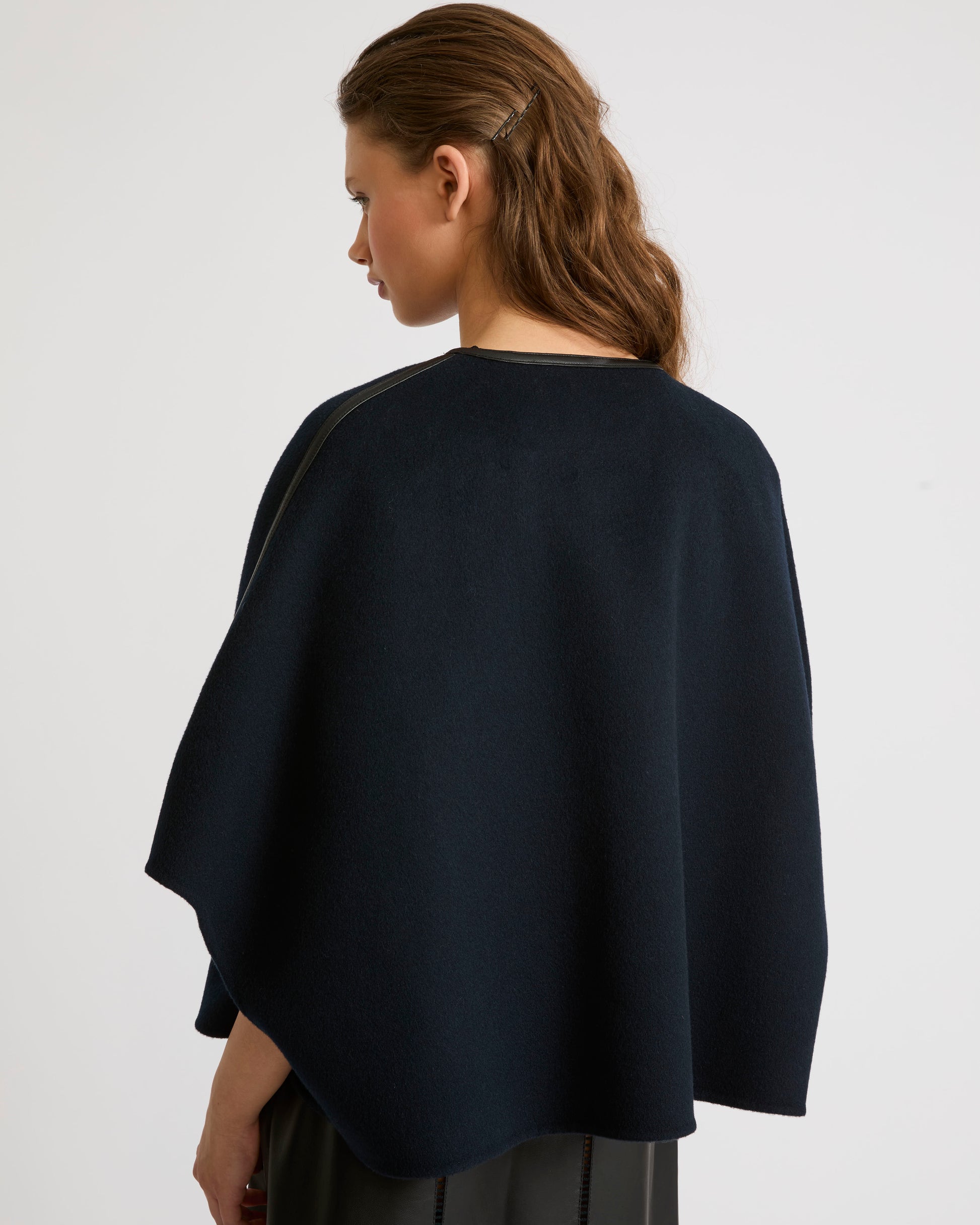 Winter sale & boxing day  -Short double-sided wool-blend cape