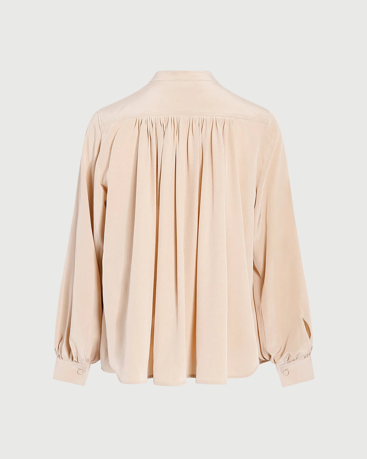 Pleated shirt in light silk crepe -Yves Salomon - New spring summer collection