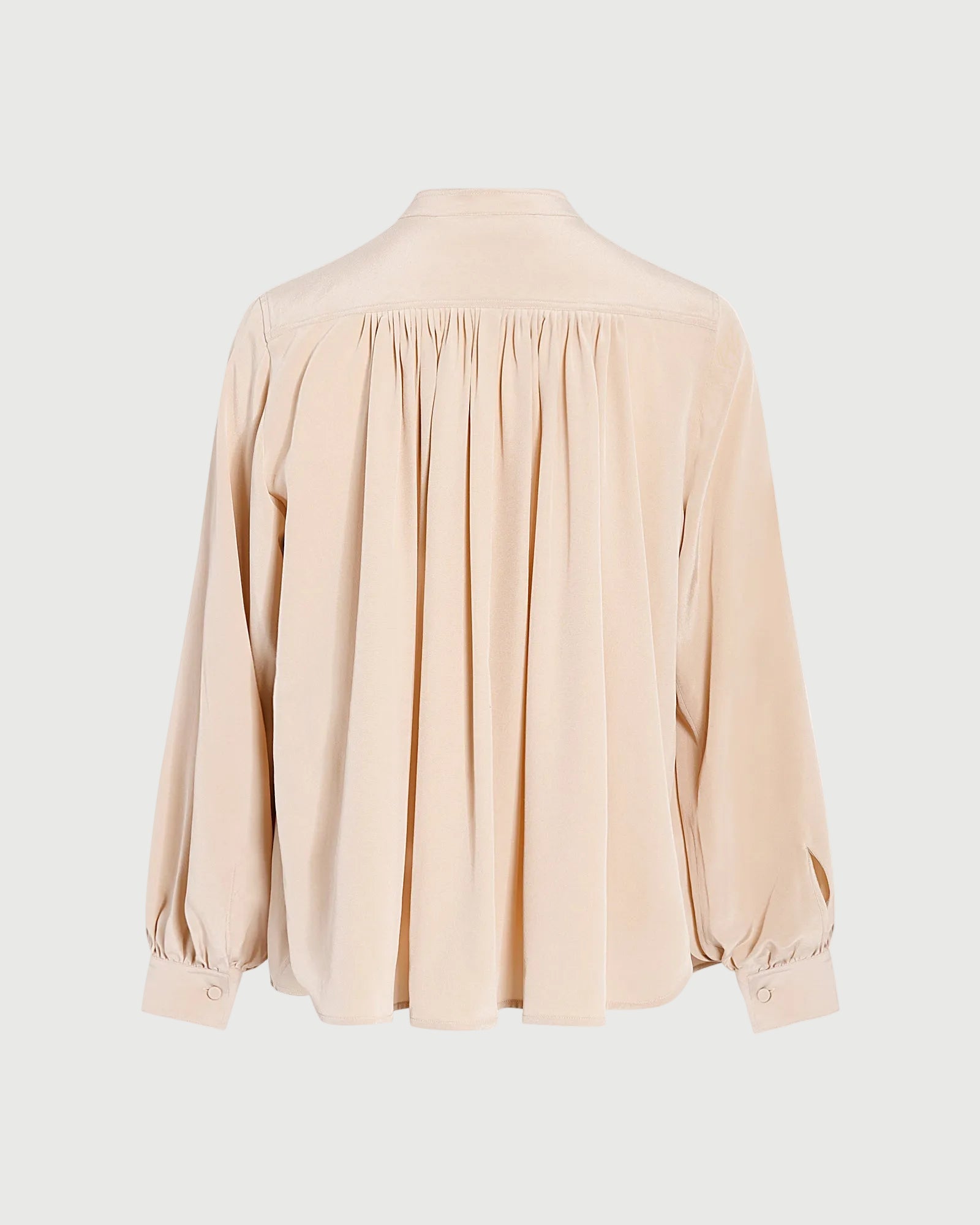 Pleated shirt in light silk crepe -Yves Salomon - New spring summer collection