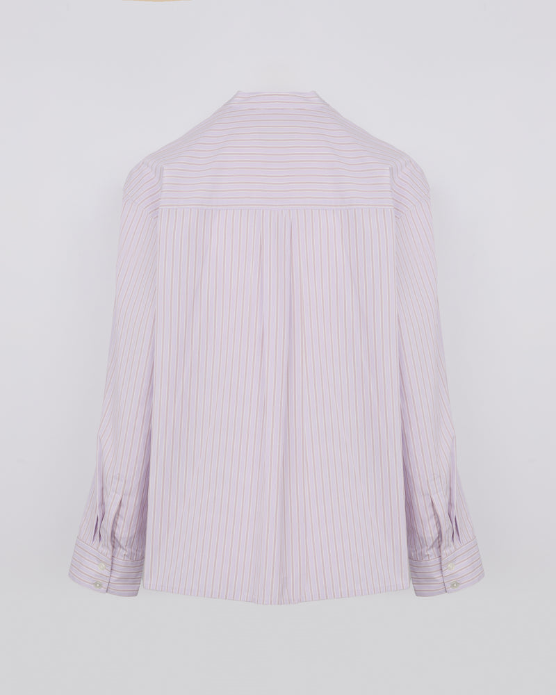 Striped cotton poplin blouse