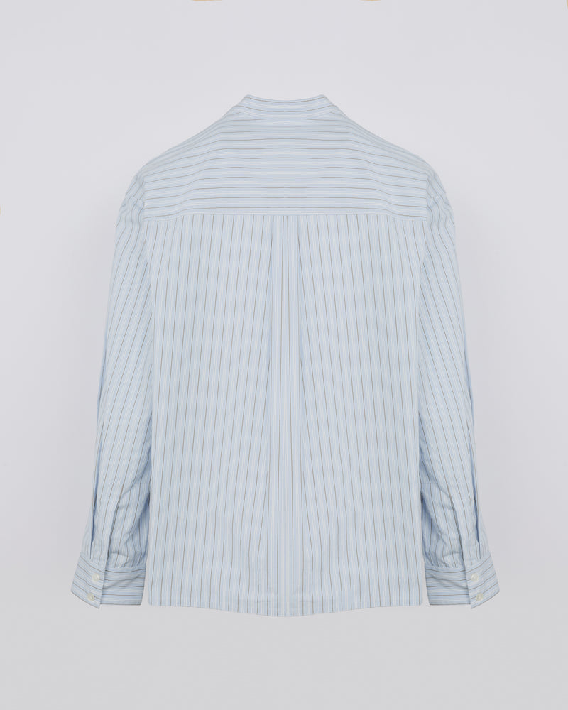 Striped cotton poplin blouse