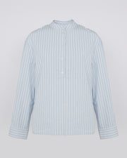 Striped cotton poplin blouse