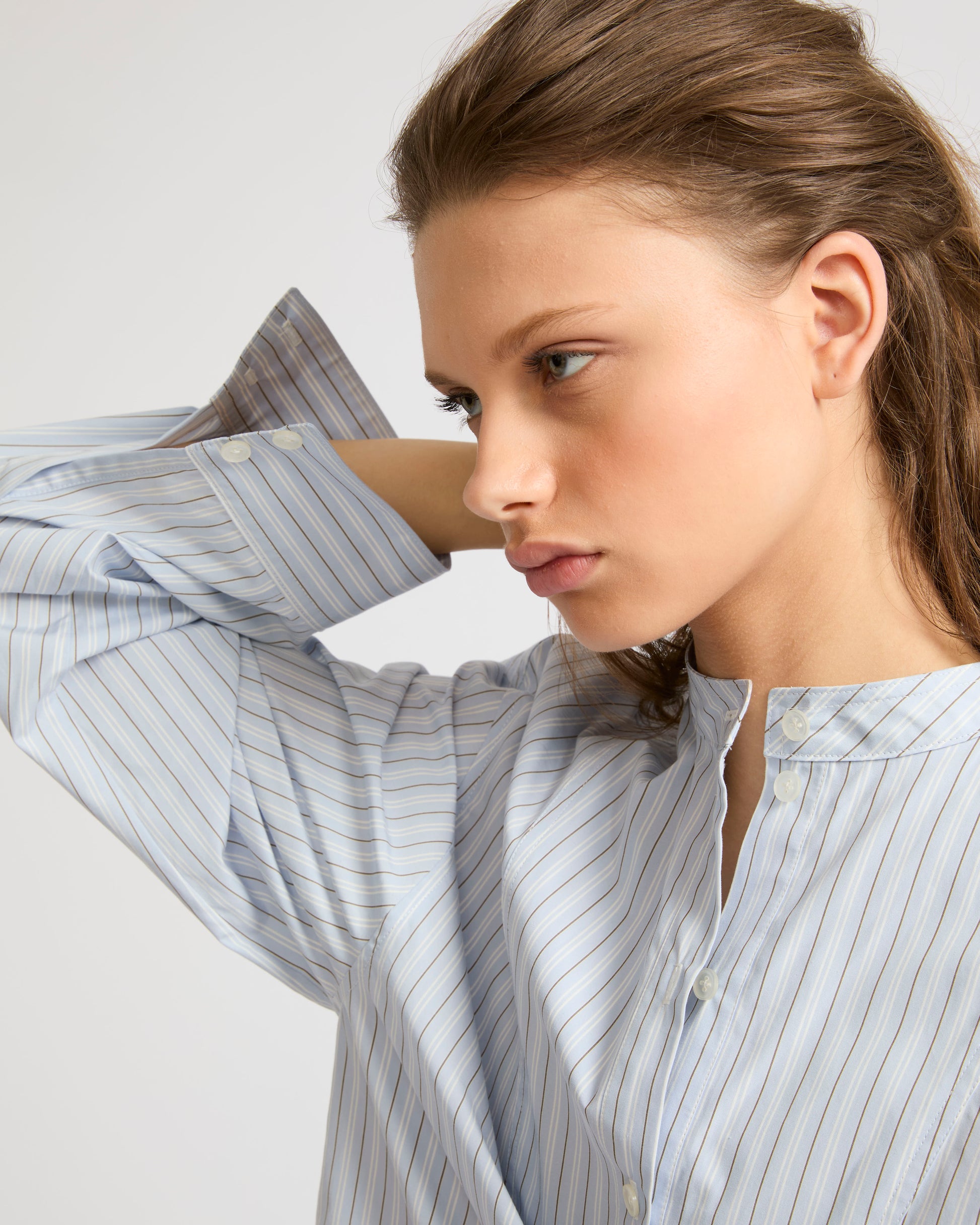 Summer sale -  Striped cotton poplin blouse - Yves Salomon