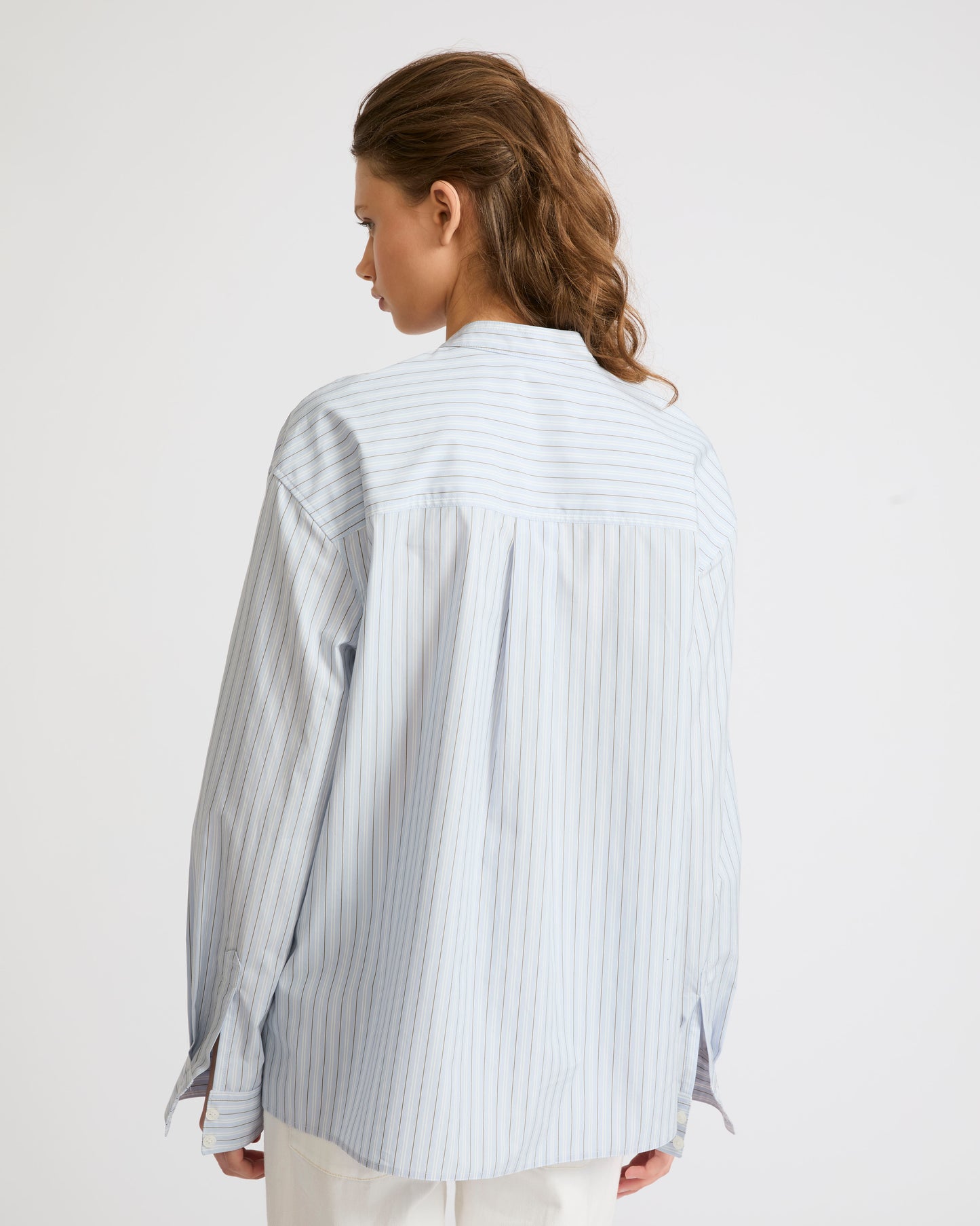 Summer sale -  Striped cotton poplin blouse - Yves Salomon