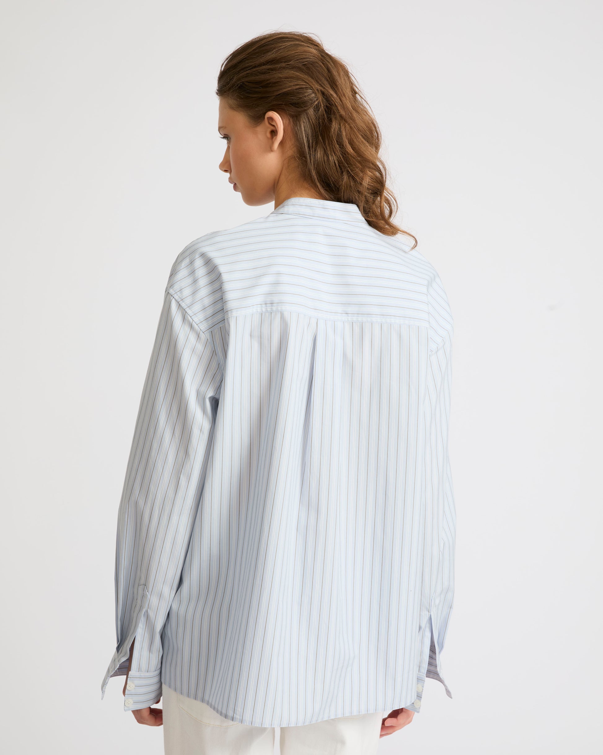 Summer sale -  Striped cotton poplin blouse - Yves Salomon