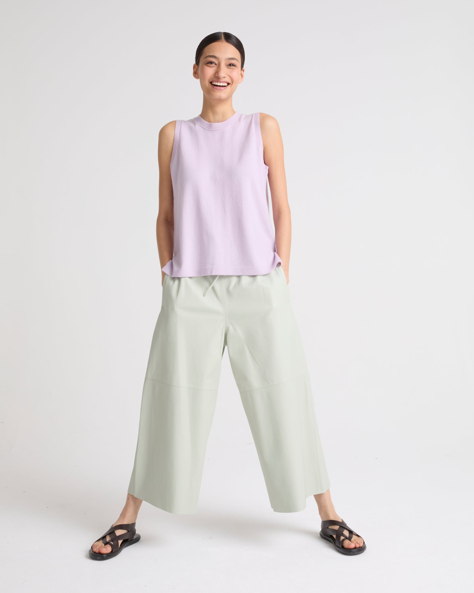 Summer sale -  Wool-cashmere knit tank top - Yves Salomon