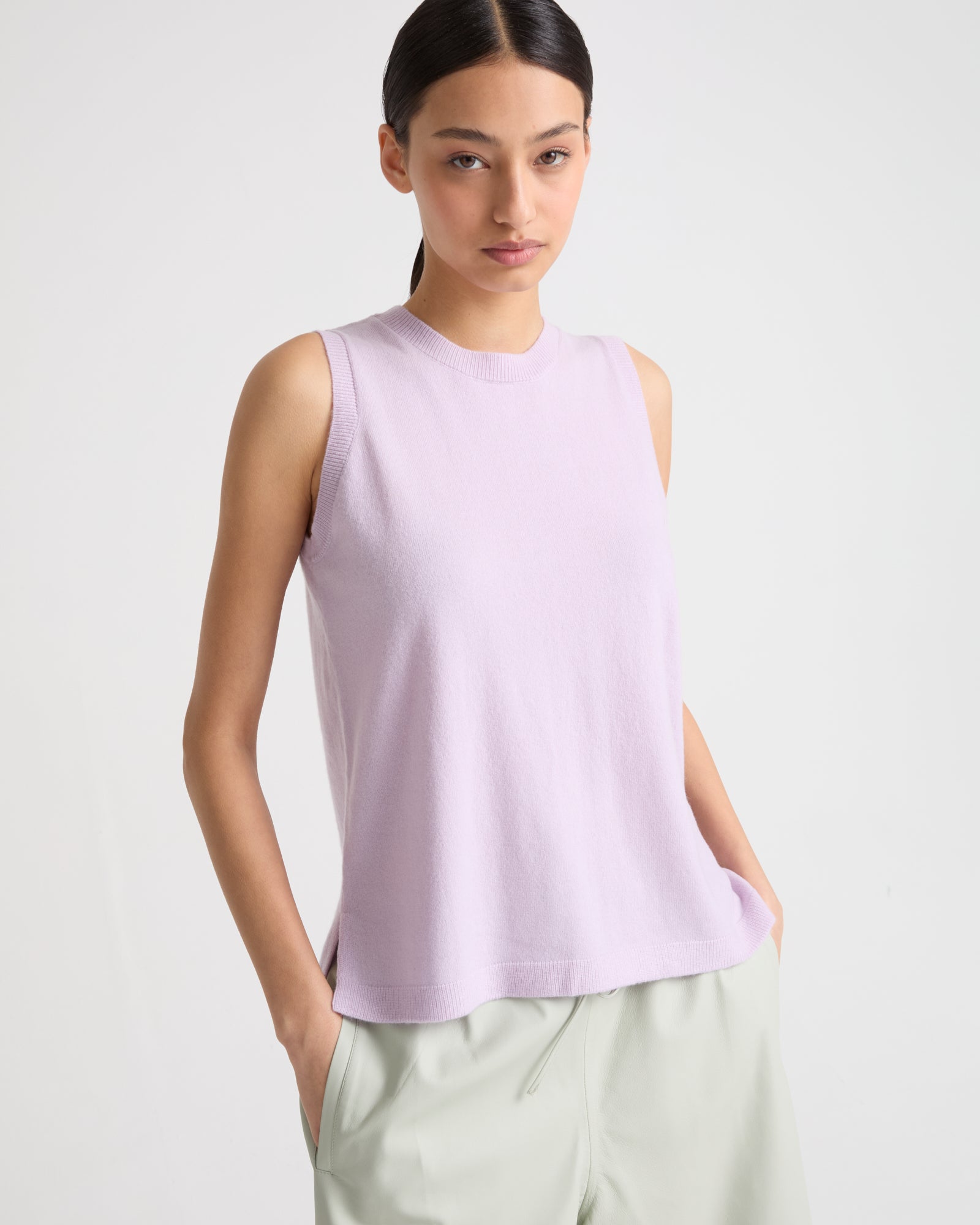 Summer sale -  Wool-cashmere knit tank top - Yves Salomon