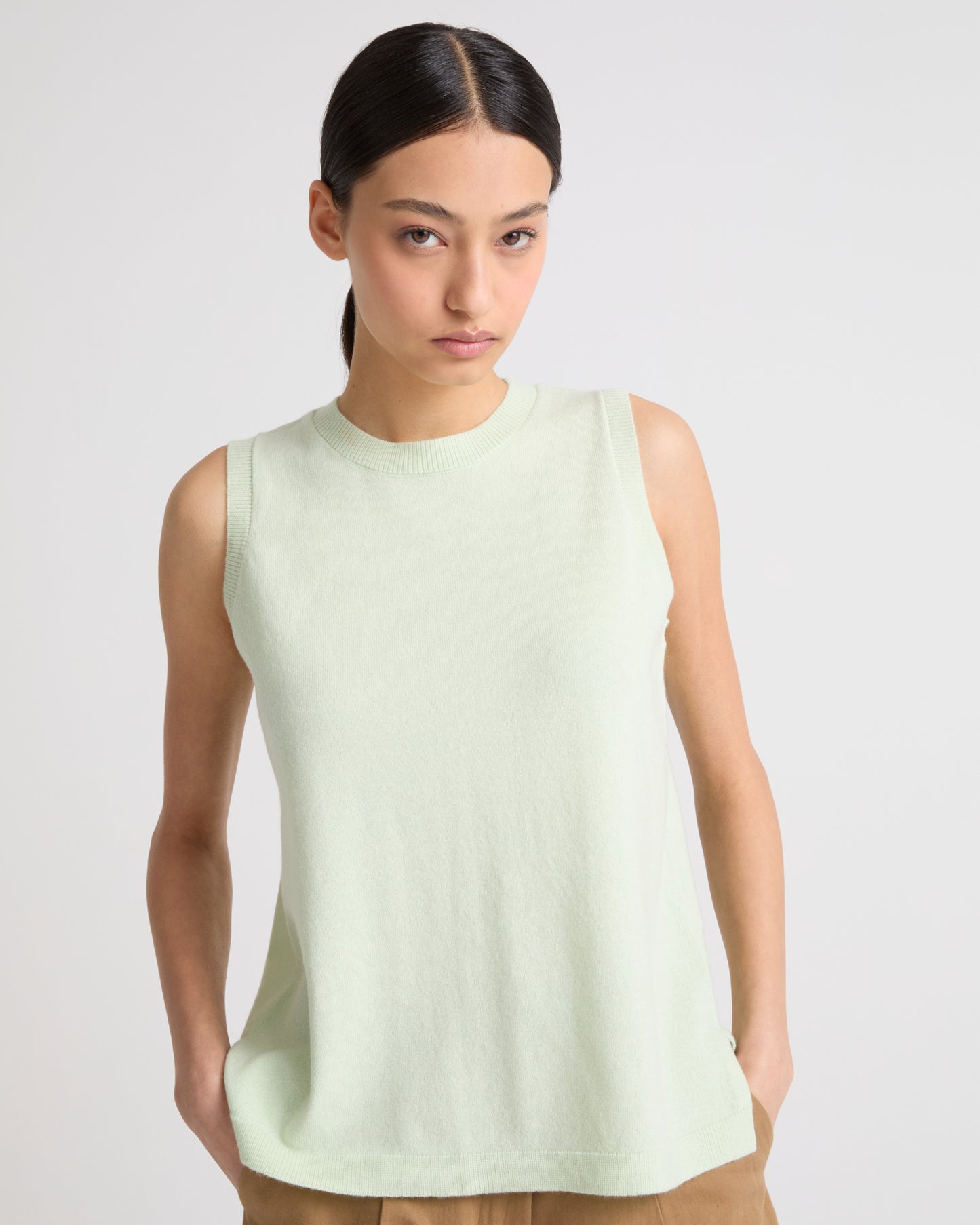 Summer sale -  Wool-cashmere knit tank top - Yves Salomon