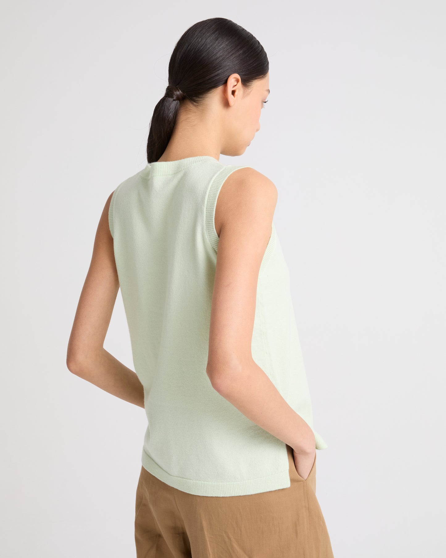 Summer sale -  Wool-cashmere knit tank top - Yves Salomon