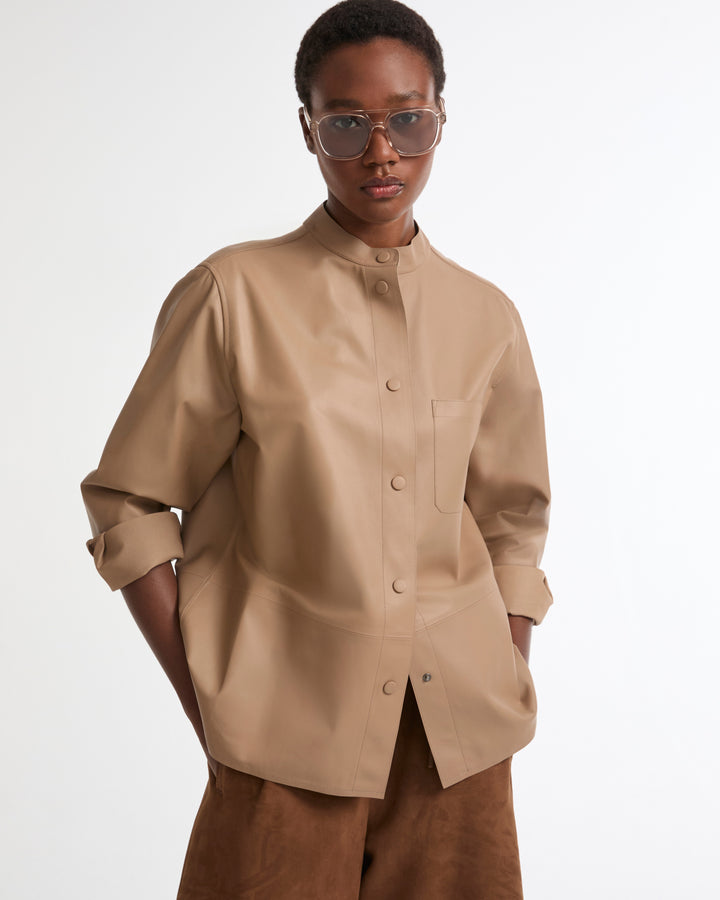 Supple lambskin shirt -Yves Salomon - New spring summer collection
