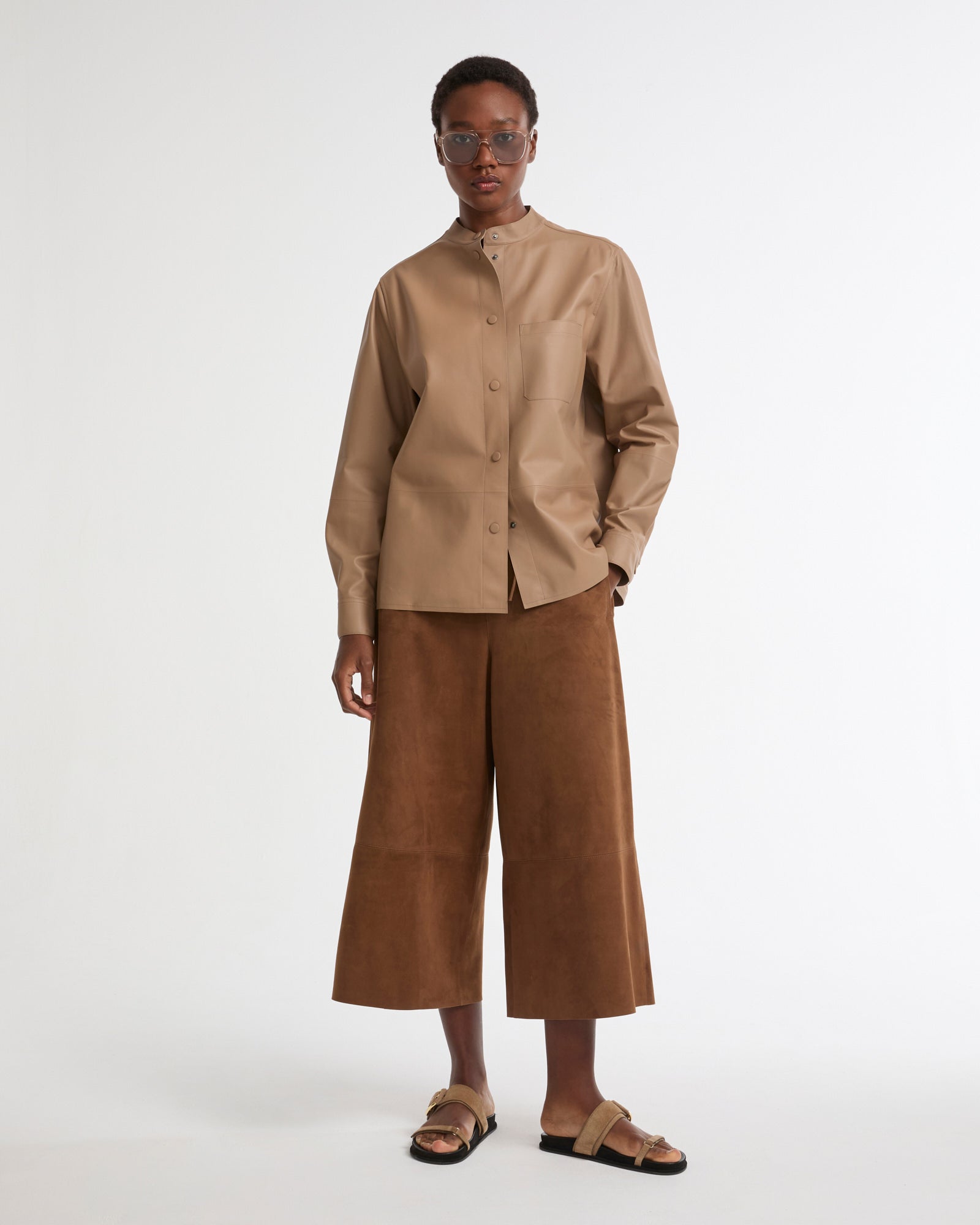 Supple lambskin shirt -Yves Salomon - New spring summer collection