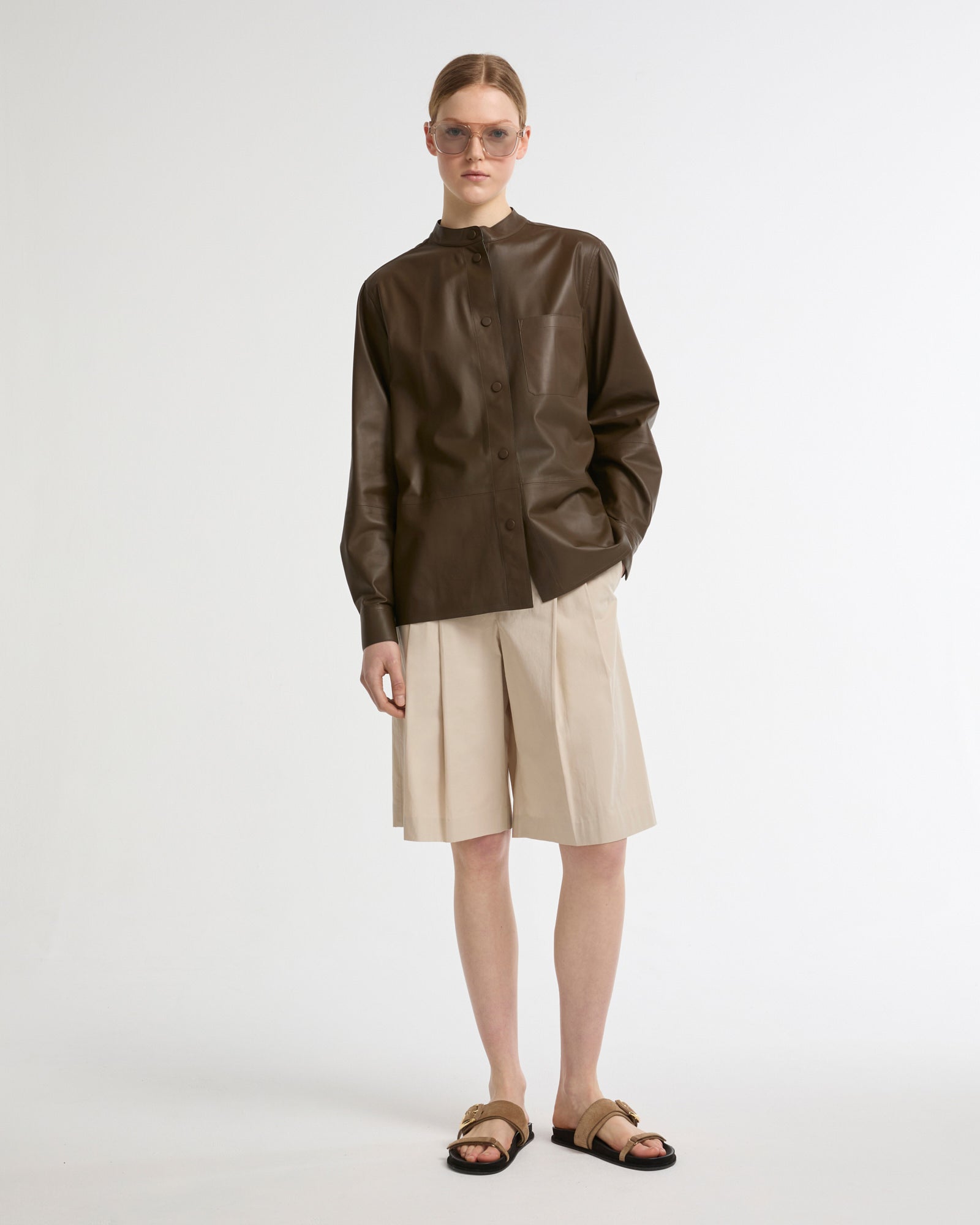 Supple lambskin shirt -Yves Salomon - New spring summer collection