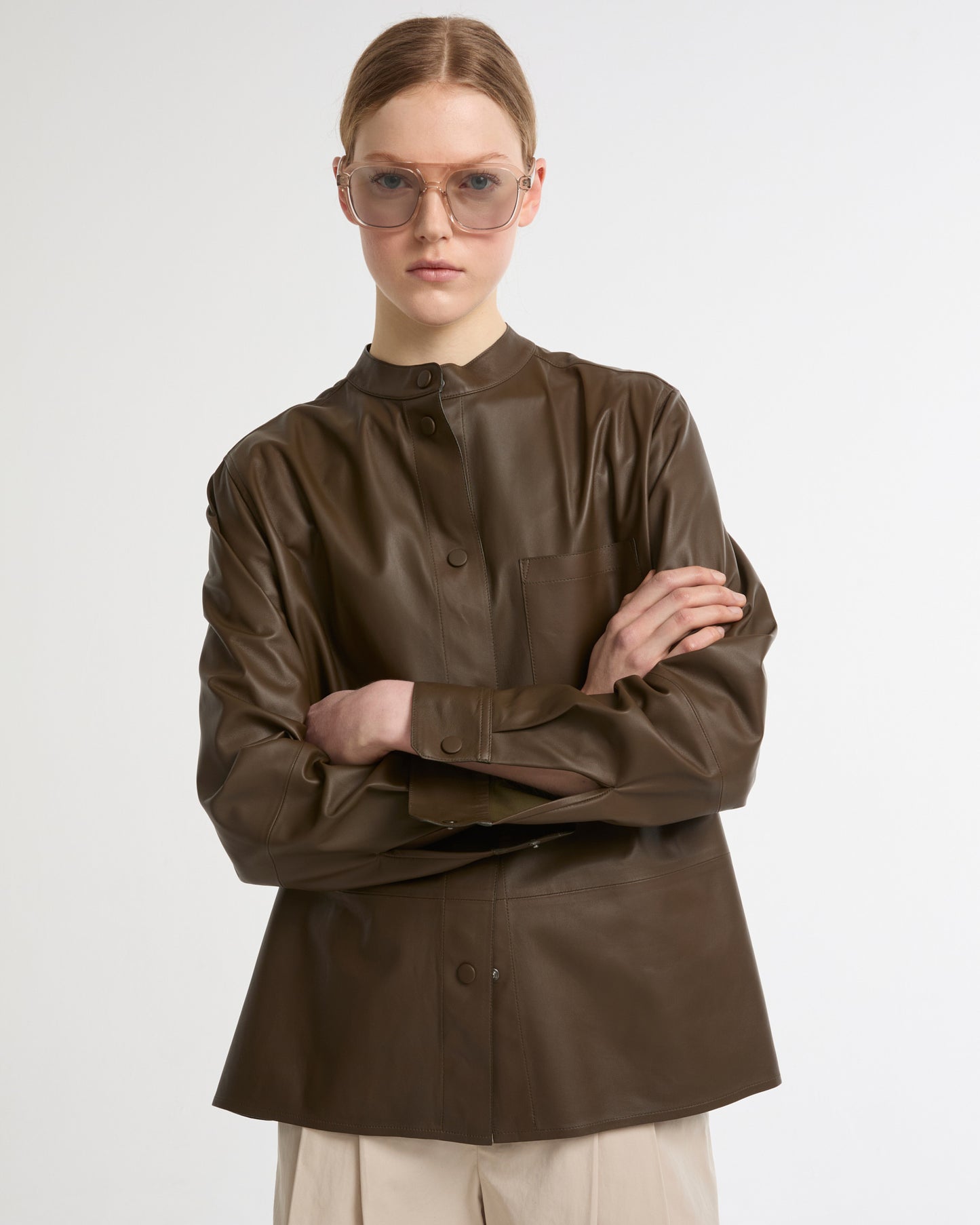 Supple lambskin shirt -Yves Salomon - New spring summer collection