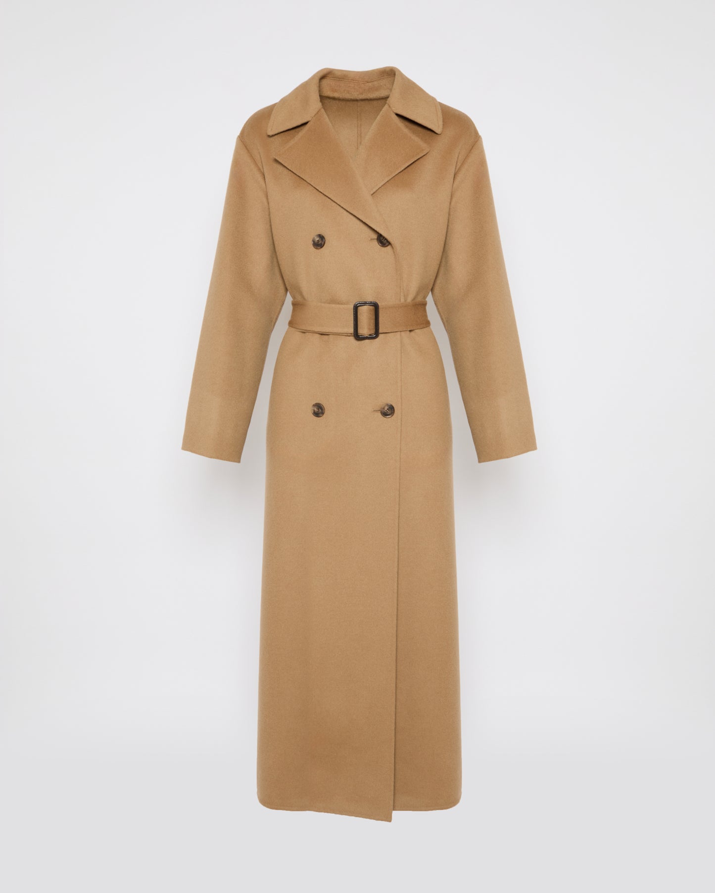 Double-sided wool-blend trench coat